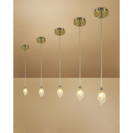 Pietra 10cm 1 Light Pendant Light - Antique Brass