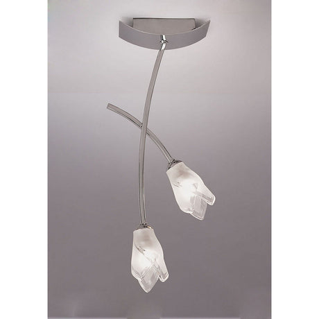 Pietra 2 Light Semi-Flush Ceiling Light – Polished Chrome