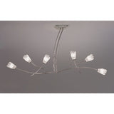 Pietra Linear 2 Arm 6 Light Chandelier - Polished Chrome