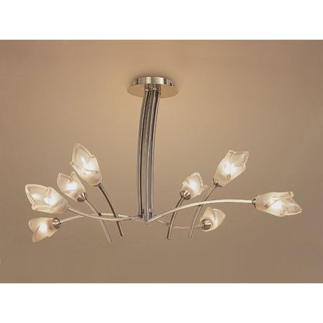 Pietra 4 Arm 8 Light Chandelier - Antique Brass