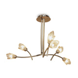 Pietra 70cm 3 Arm 6 Light Chandelier - Antique Brass