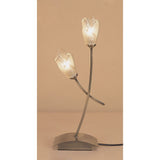 Pietra 2 Light Table Lamp - Antique Brass