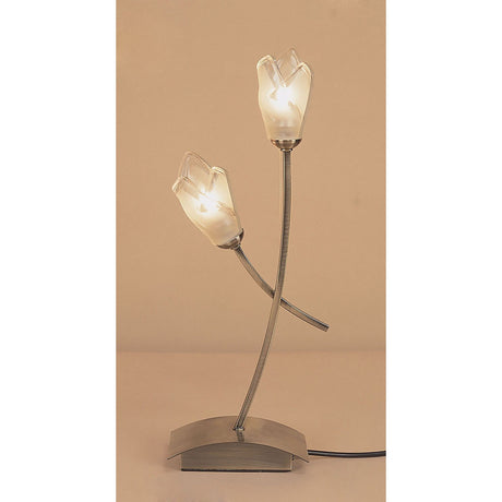 Pietra 2 Light Table Lamp - Antique Brass