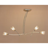 Pietra Linear 2 Arm 4 Light Chandelier - Antique Brass
