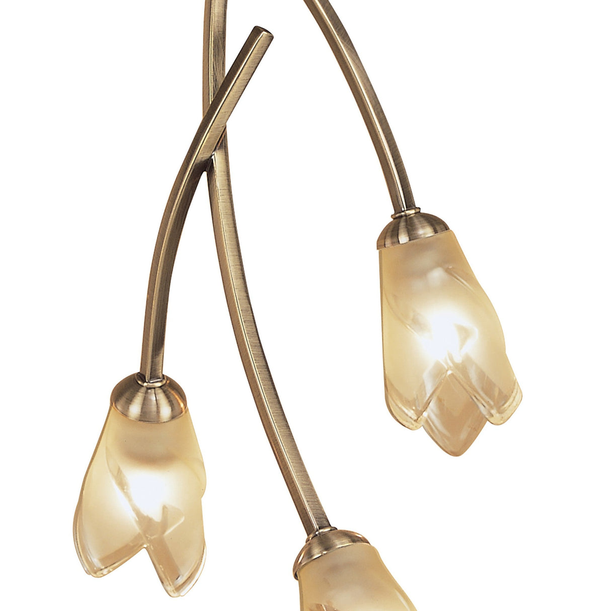 Pietra 3 Light Semi-Flush Ceiling Light – Antique Brass