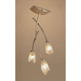 Pietra 3 Light Semi-Flush Ceiling Light – Antique Brass