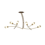 Pietra Linear 2 Arm 6 Light Chandelier - Antique Brass
