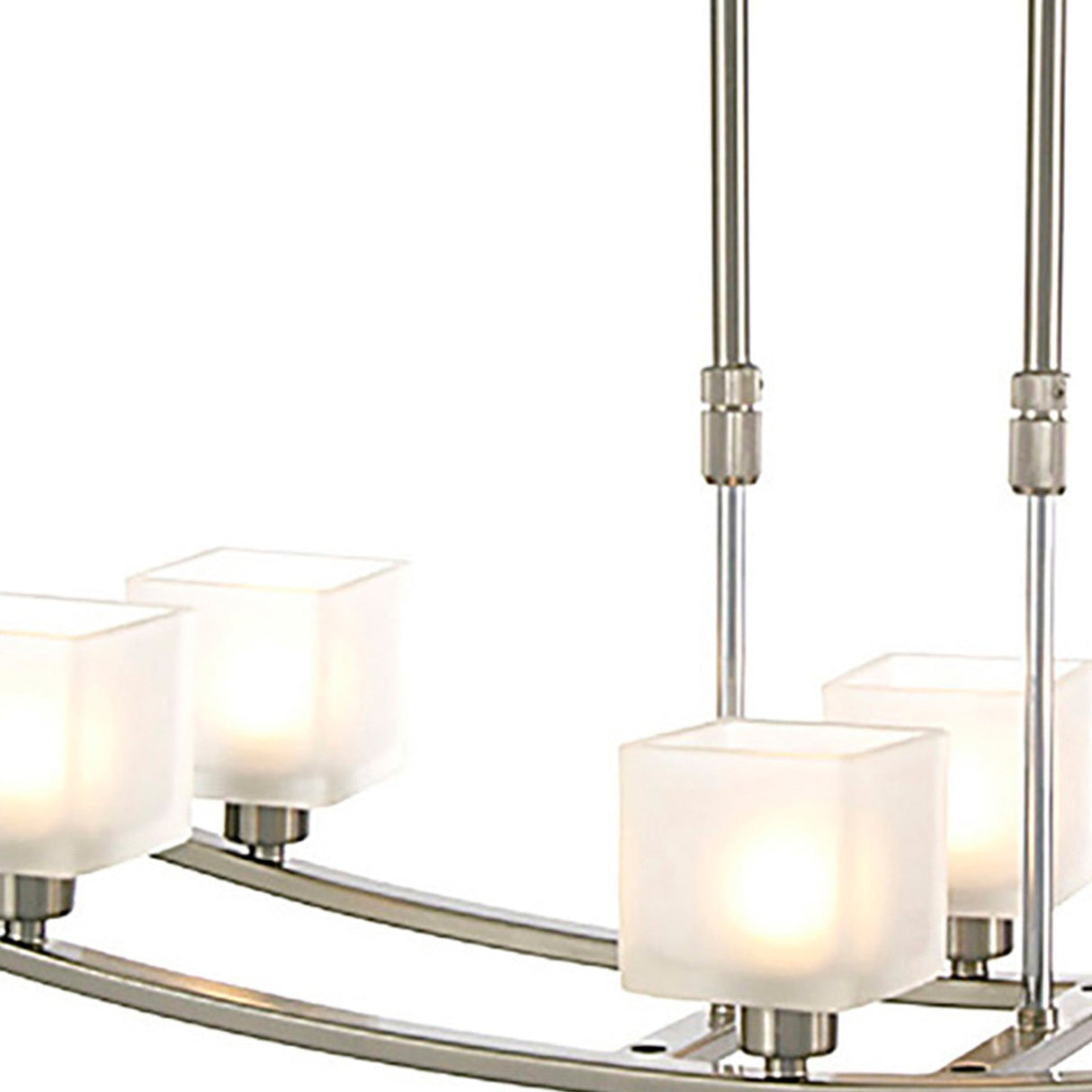 Pila 6 Light Suspension Light - Satin Nickel
