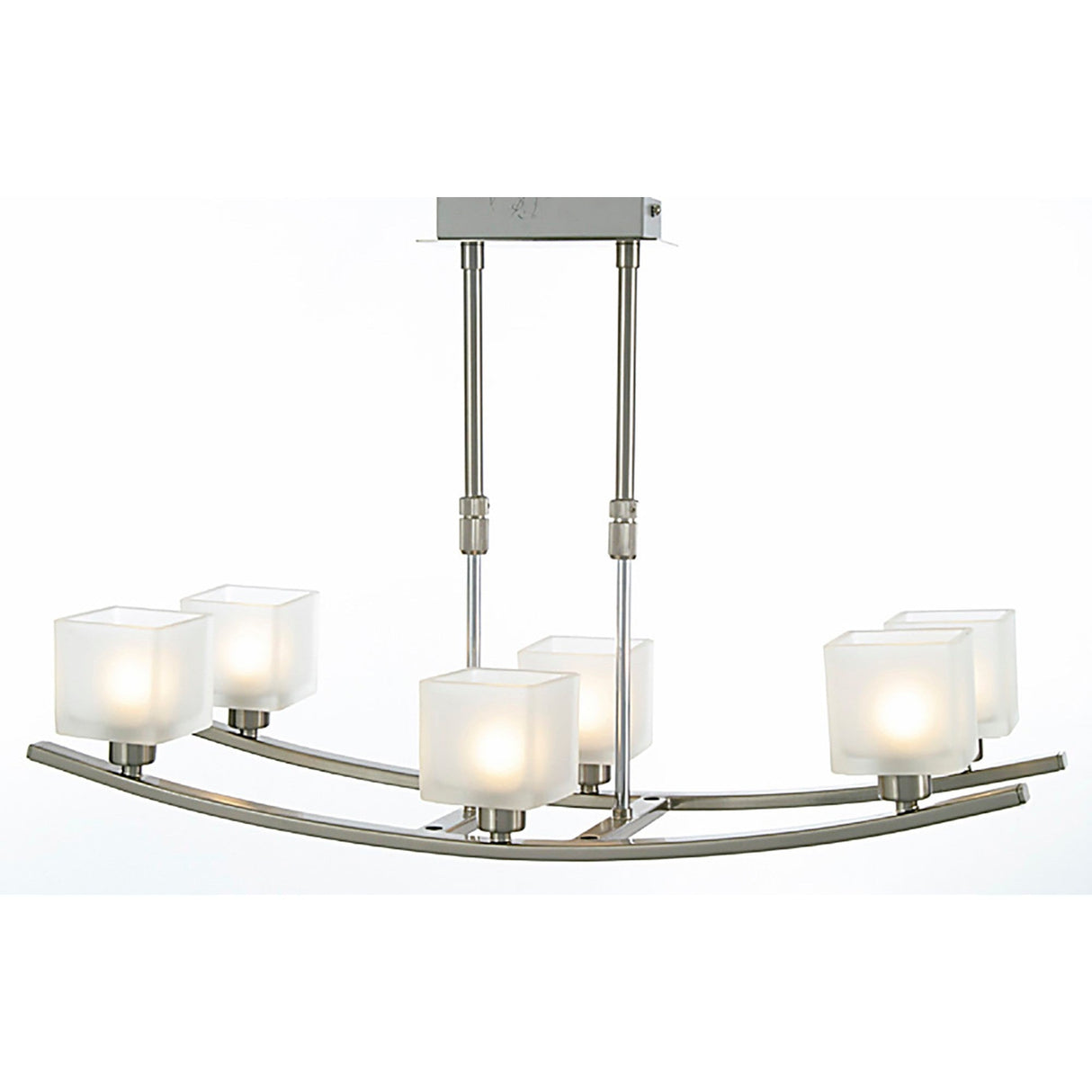 Pila 6 Light Suspension Light - Satin Nickel
