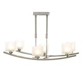 Pila 6 Light Suspension Light - Satin Nickel