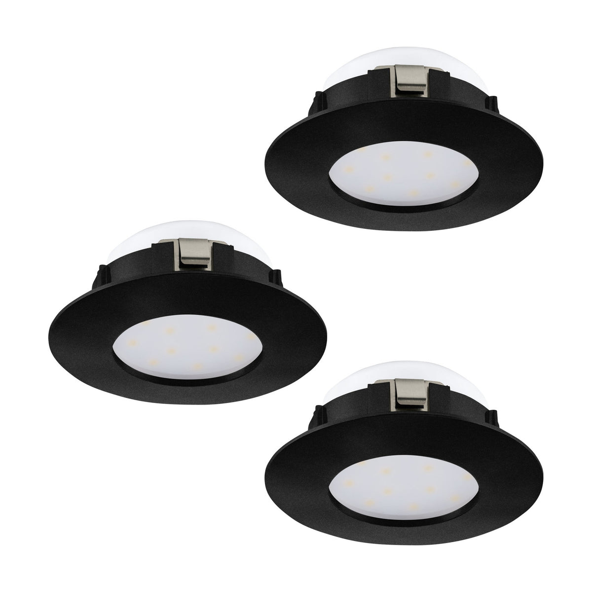 Pineda LED Downlight 7.8cm Set of 3 - Black