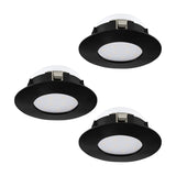 Pineda LED Downlight 7.8cm Set of 3 - Black