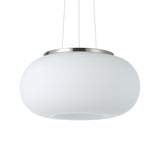 Pismarne Glass 2 Light Pendant 28cm - Satin Nickel