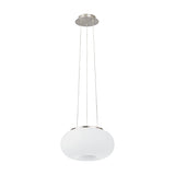 Pismarne Glass 2 Light Pendant 28cm - Satin Nickel