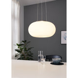 Pismarne Glass 2 Light Pendant 37.5cm - Satin Nickel