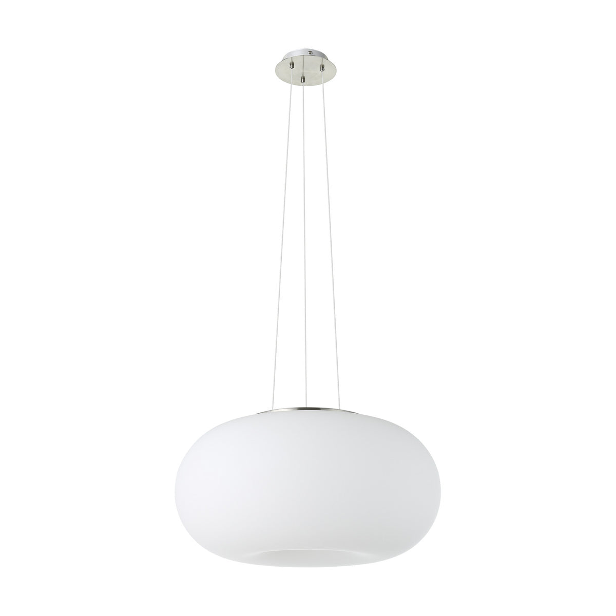 Pismarne Glass 2 Light Pendant 37.5cm - Satin Nickel