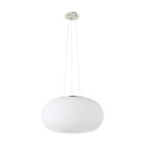 Pismarne Glass 2 Light Pendant 37.5cm - Satin Nickel