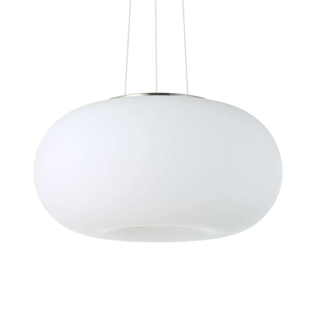 Pismarne Glass 2 Light Pendant 37.5cm - Satin Nickel