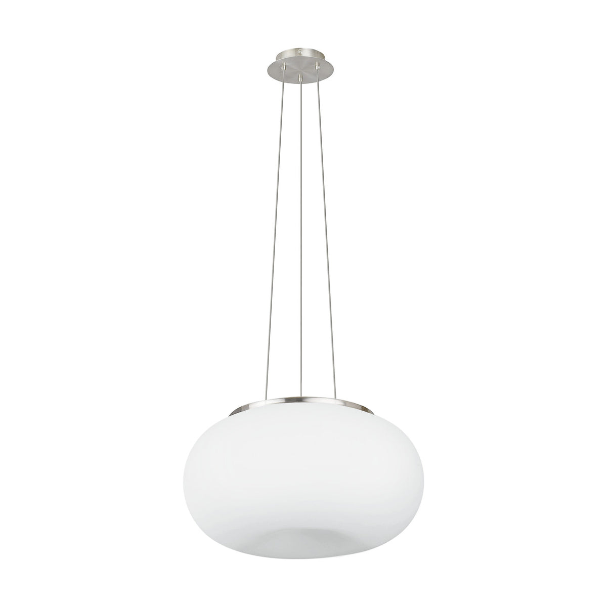 Pismarne Glass 2 Light Pendant 37.5cm - Satin Nickel