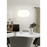 Pismarne Glass 2 Light Pendant 44.5cm - Satin Nickel