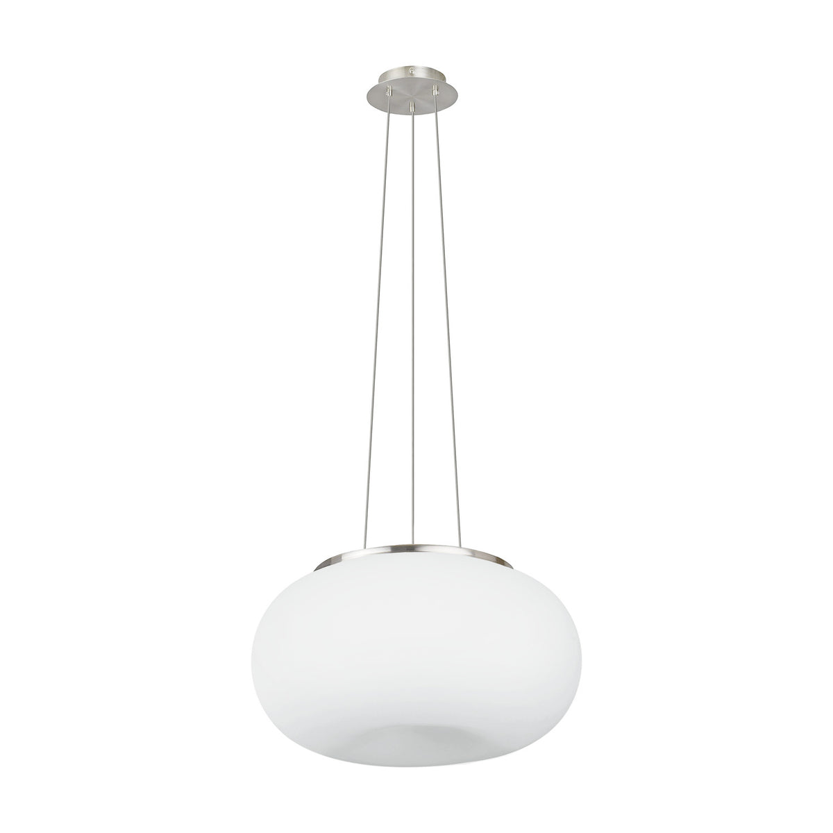 Pismarne Glass 2 Light Pendant 44.5cm - Satin Nickel