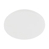 Pogliola-E round LED flush ceiling light in white, 31cm steel body with a plastic shade forming a smooth low-profile disc, shown on a plain white background.