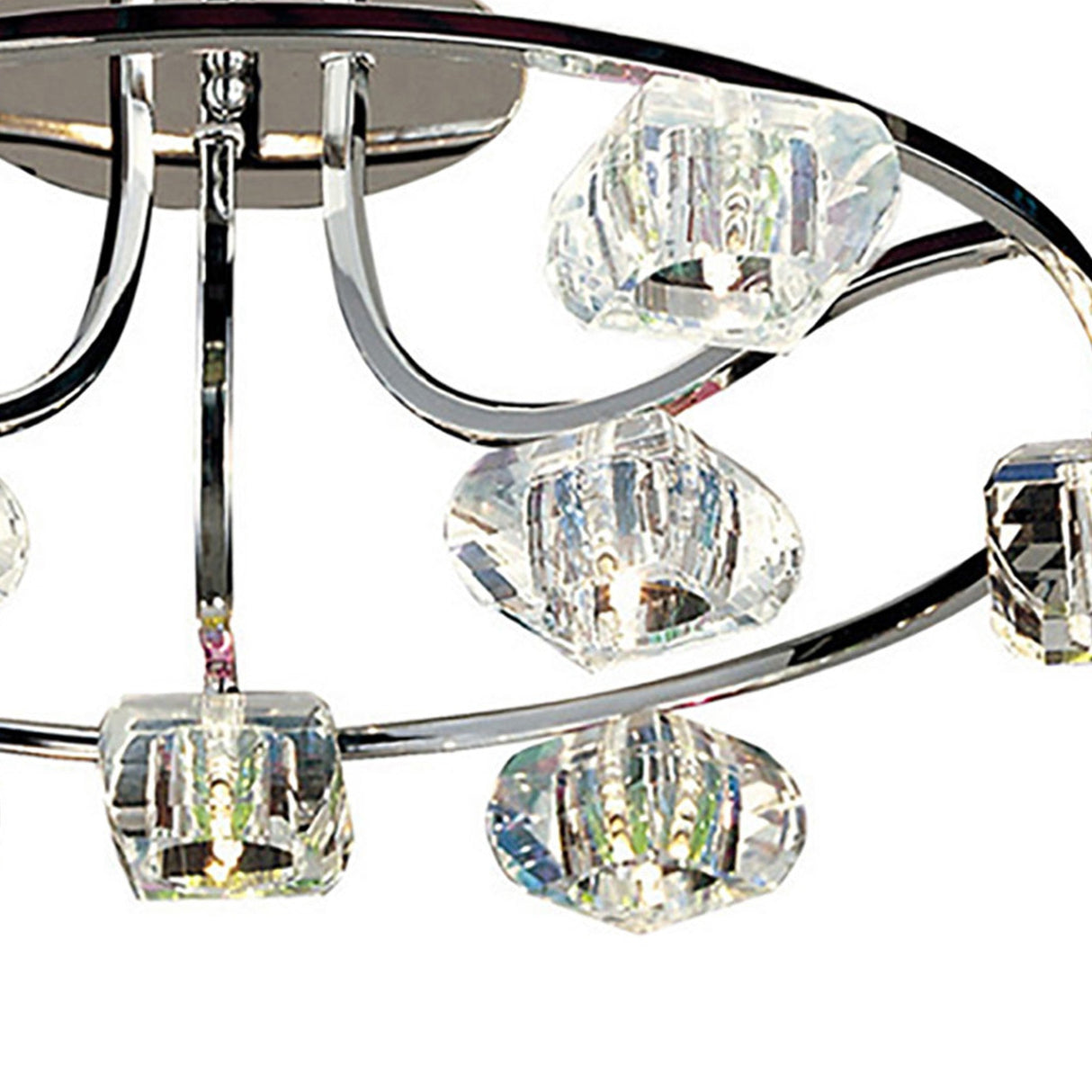 Polana 9 Light Semi-Flush Ceiling Light - Polished Chrome