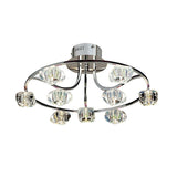Polana 9 Light Semi-Flush Ceiling Light - Polished Chrome