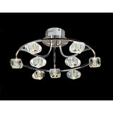 Polana 9 Light Semi-Flush Ceiling Light - Polished Chrome