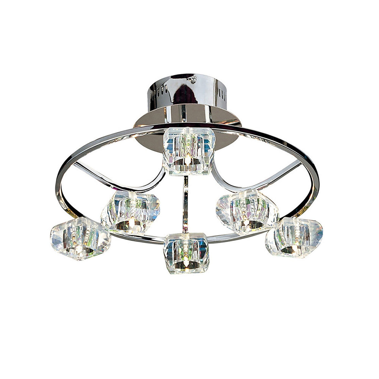 Polana 6 Light Semi-Flush Ceiling Light - Polished Chrome