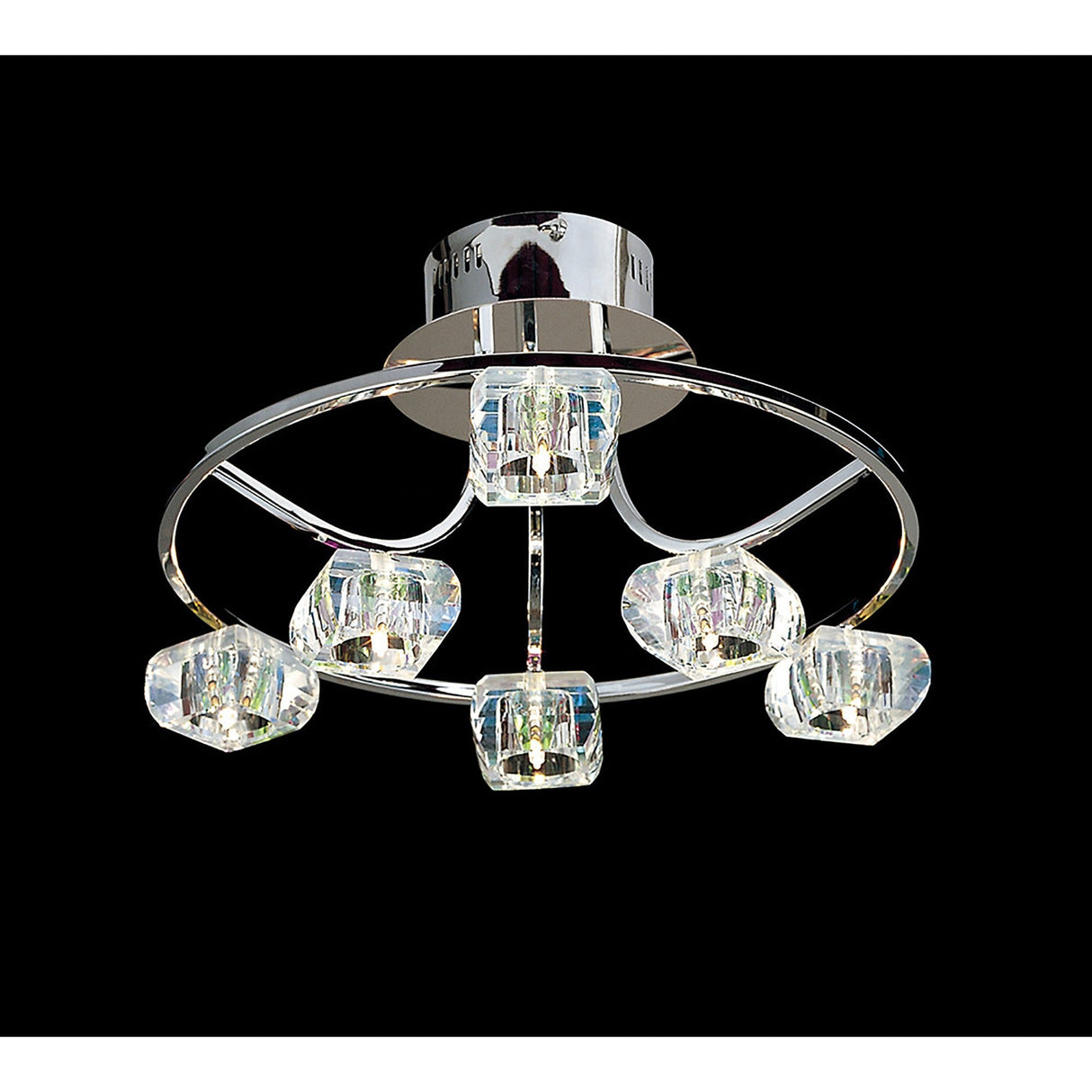 Polana 6 Light Semi-Flush Ceiling Light - Polished Chrome