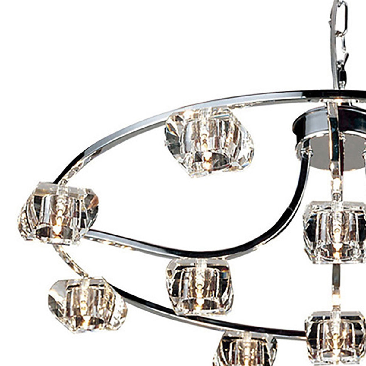 Polana 70cm Round 12 Light Chandelier - Polished Chrome