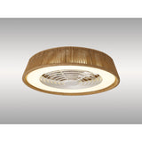 Polinesia Large CCT Dimmable LED Ceiling Retractable Fan Light - Brown