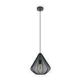 Polmorne Fabric Pendant Light 33.5cm - Black