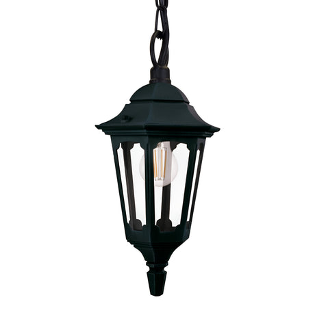 Parish 1 Light Chain Lantern - Black