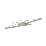 Pradilla LED Flush Ceiling Light in sand finish, with four slim crossing bars and white plastic diffusers around a round central canopy, shown against a plain white background.