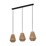 Pranvelle Fabric Linear Pendant Light - Black