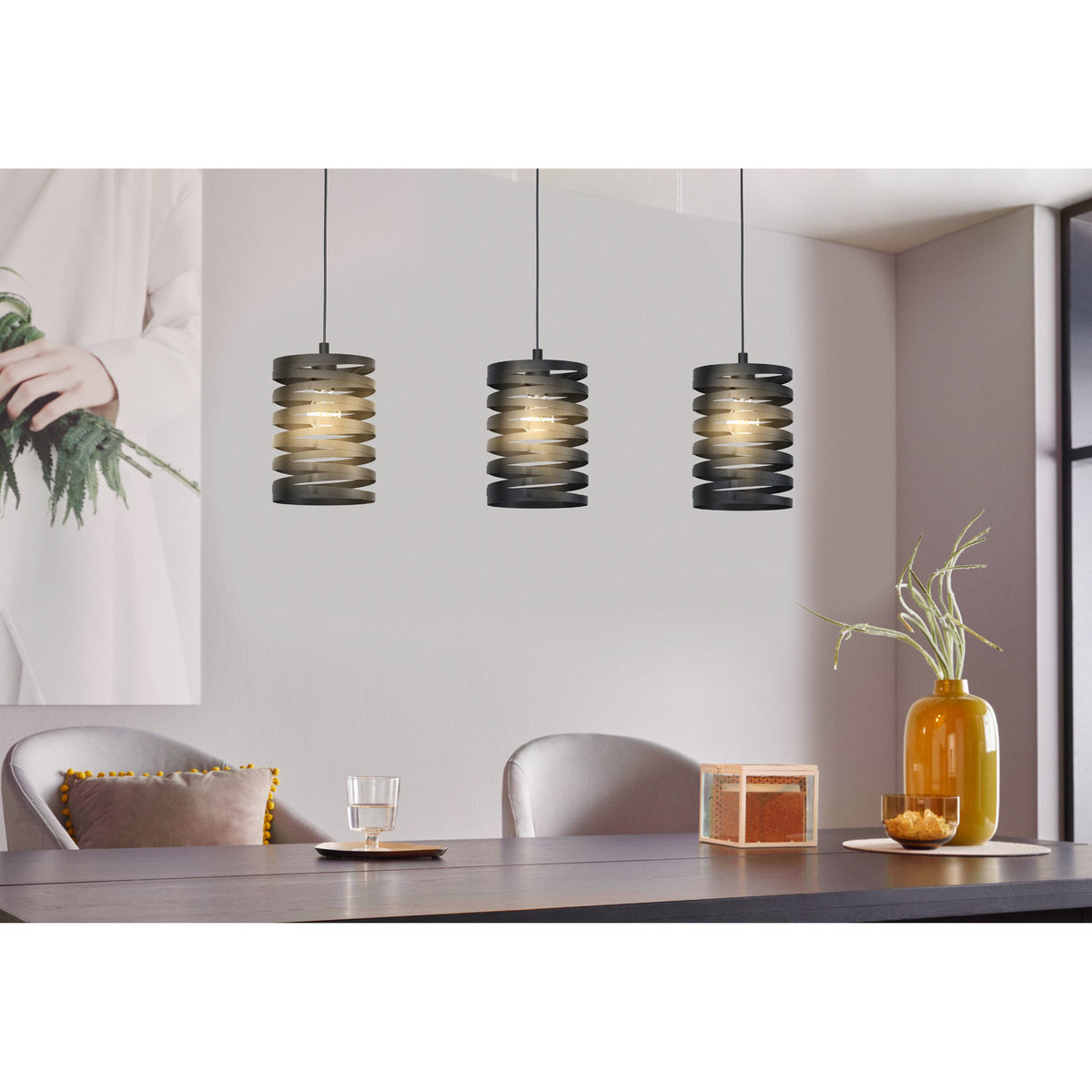 Pranvorne Linear Pendant Light - Black