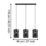 Pranvorne Linear Pendant Light - Black