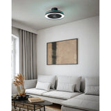 Pravenne Colour Changing Ceiling Fan with Light - Matt Black