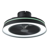 Pravenne Colour Changing Ceiling Fan with Light - Matt Black
