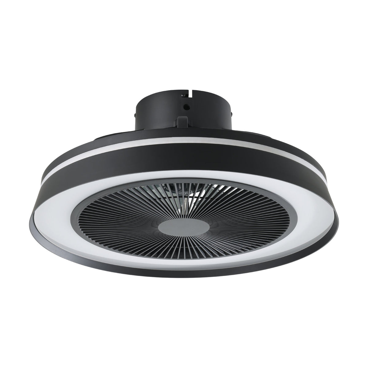 Pravenne Colour Changing Ceiling Fan with Light - Matt Black