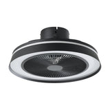 Pravenne Colour Changing Ceiling Fan with Light - Matt Black