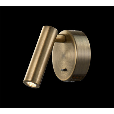 Prea LED Wall/Reading Light 3W 3000K - Antique Brass