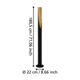 Prebone Floor Lamp - Black & Gold