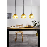 Prelvelle Glass Linear Pendant Light - Black