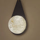 Lunara 1 Light Teardrop Alabaster Wall Light - Matt Black