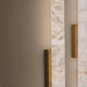 Montavo LED Alabaster Tube Wall Light - Brushed Brass