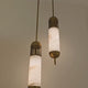 Zerith LED Alabaster Tube Pendant Light - Brushed Brass