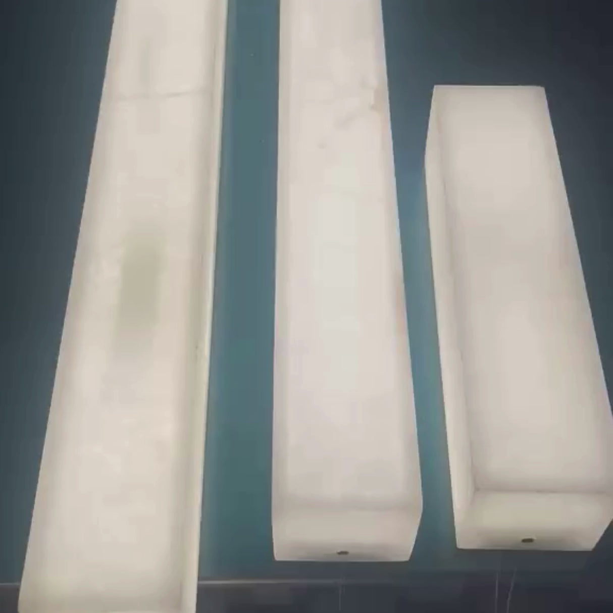 Valmera LED Slim Vertical Alabaster Wall Light - Soft White